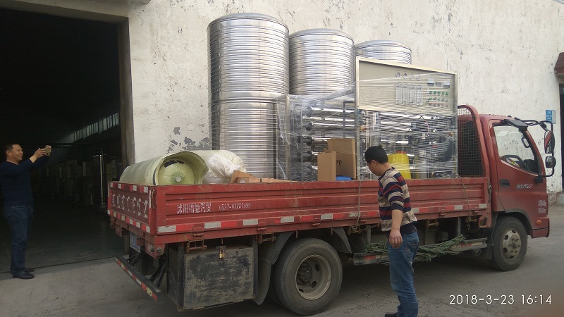 沭陽 2噸雙級純凈水設備發貨